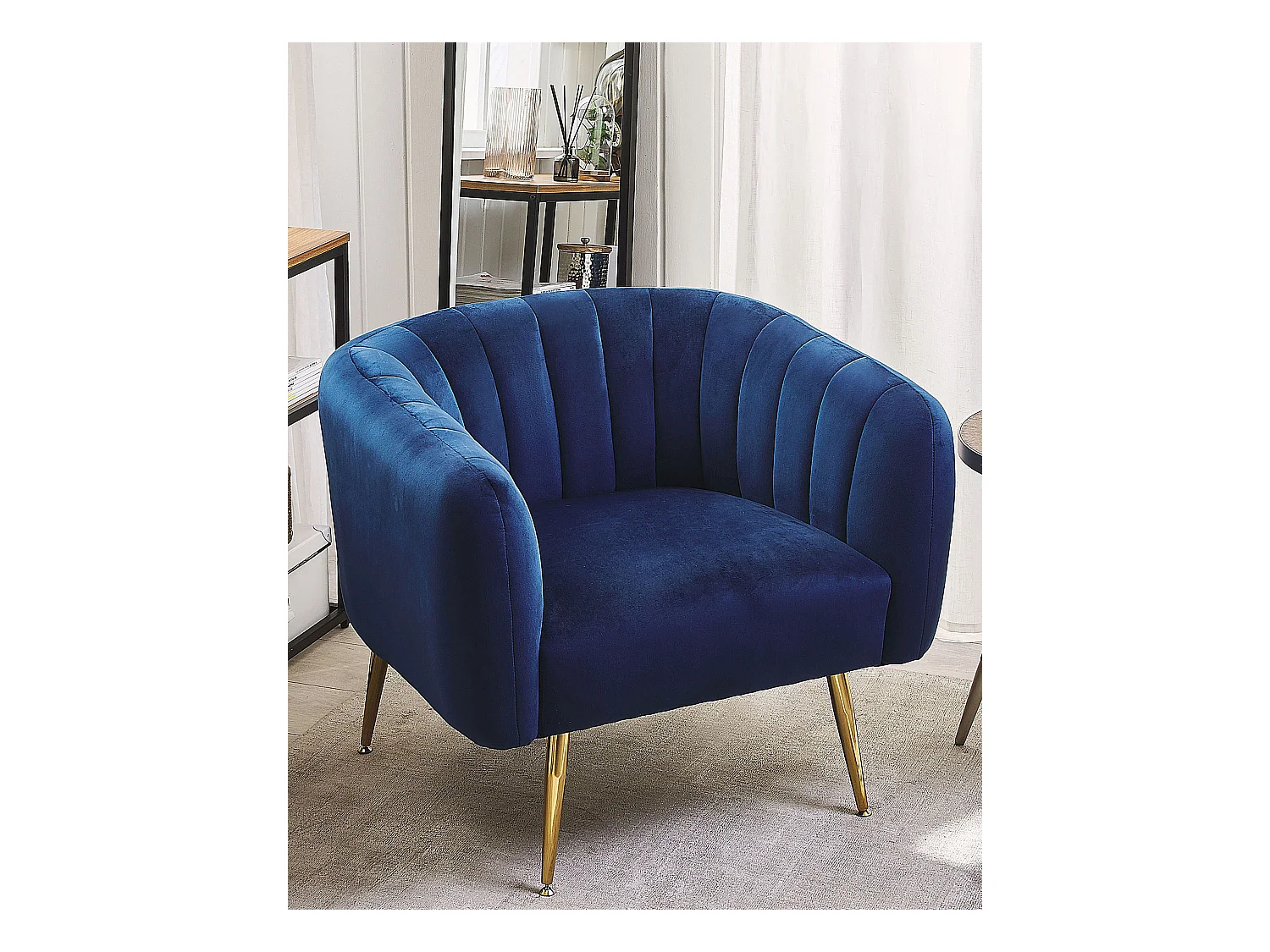 Sillón LACONIA Terciopelo Azul oscuro