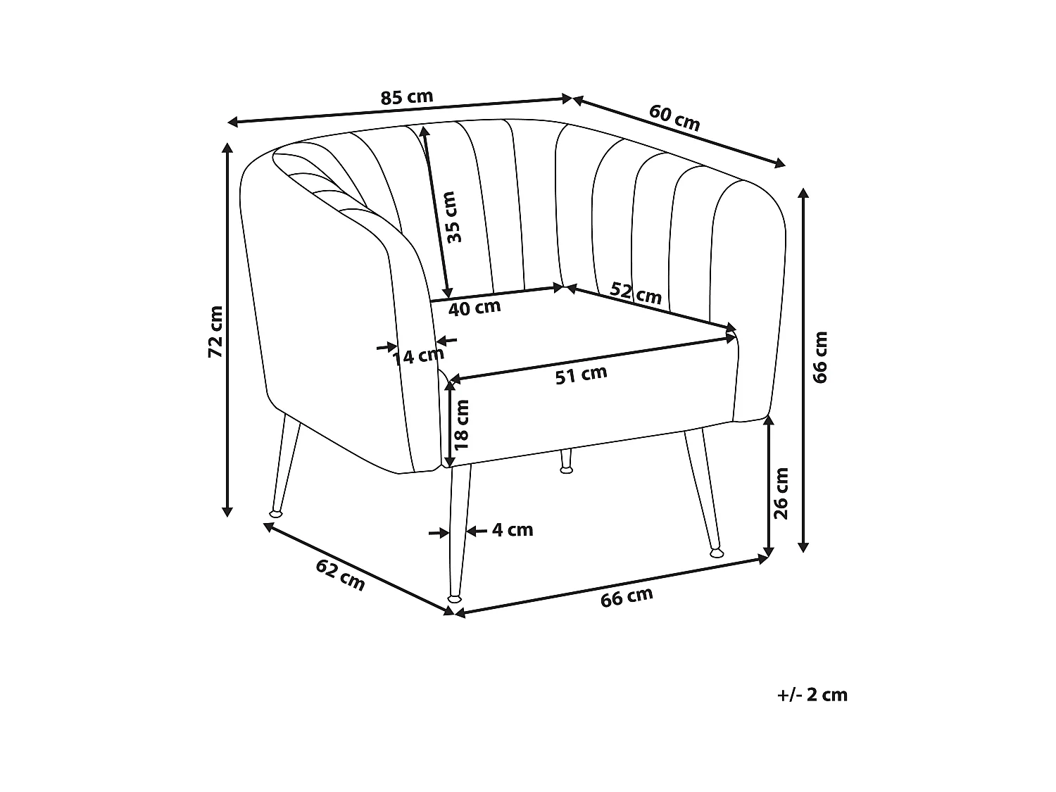 Sillón LACONIA Terciopelo Azul oscuro