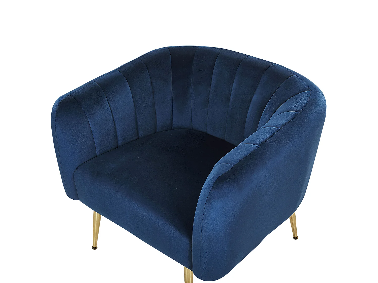 Fauteuil LACONIA Velours Bleu foncé