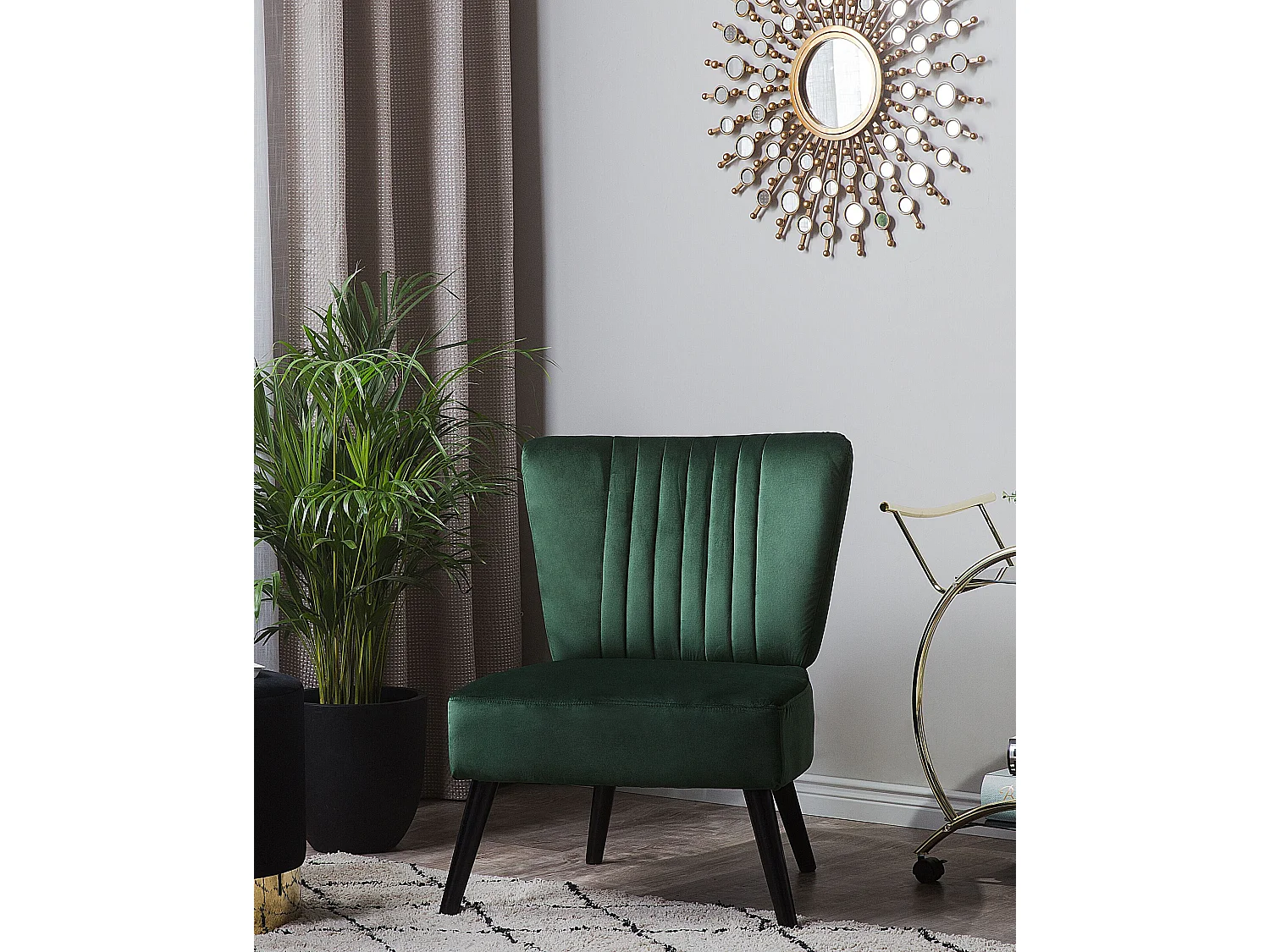 Fauteuil VAASA Velours Vert émeraude