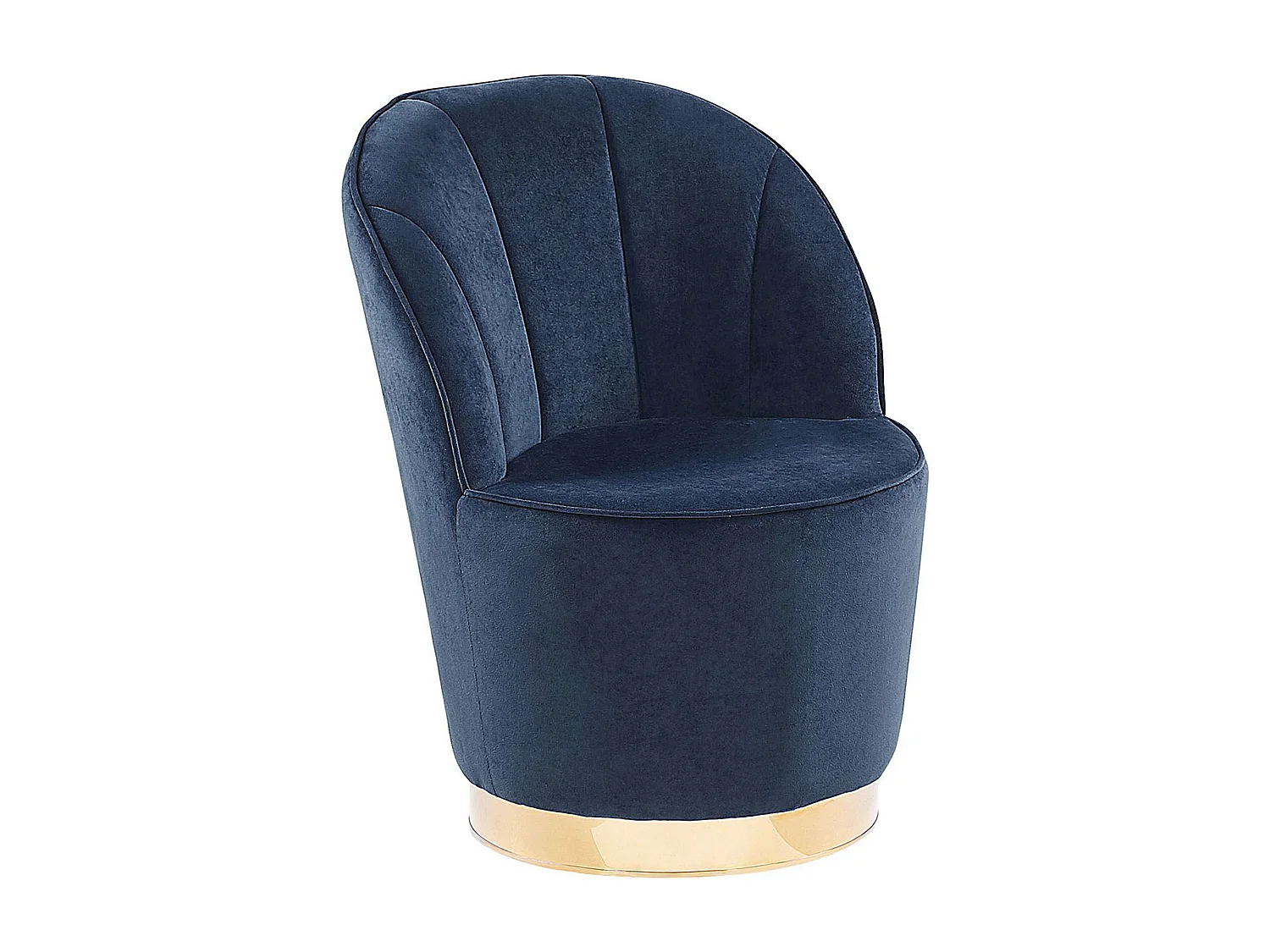 Fauteuil ALBY Velours Bleu foncé