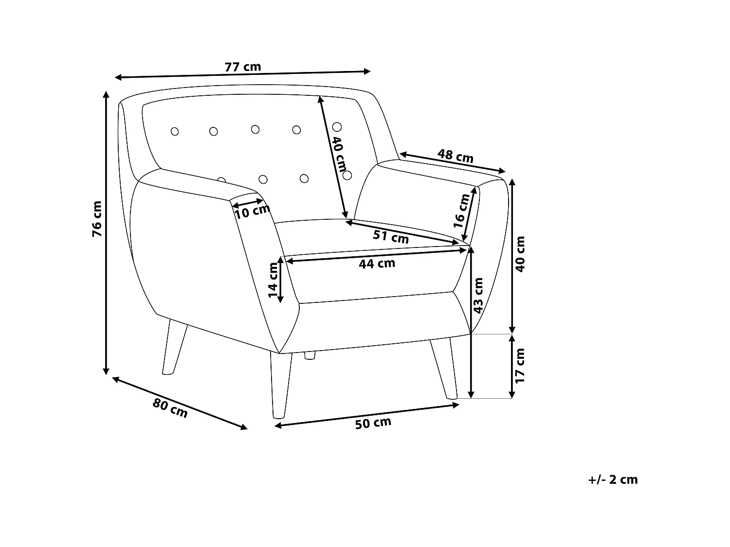 Fauteuil MOTALA Stof Blauw