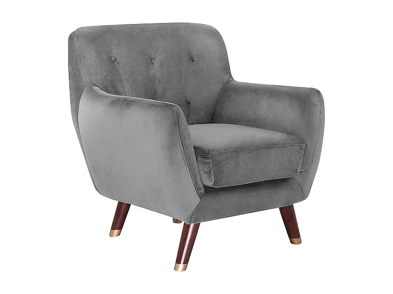 Fauteuil BODO Fluweel Grijs