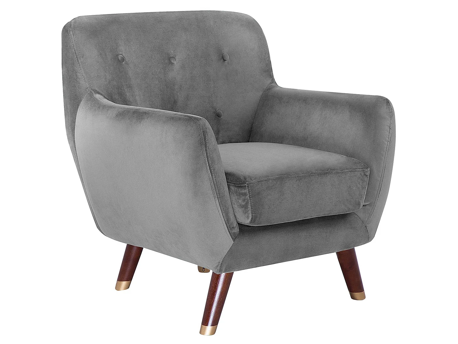 Fauteuil BODO Velours Gris
