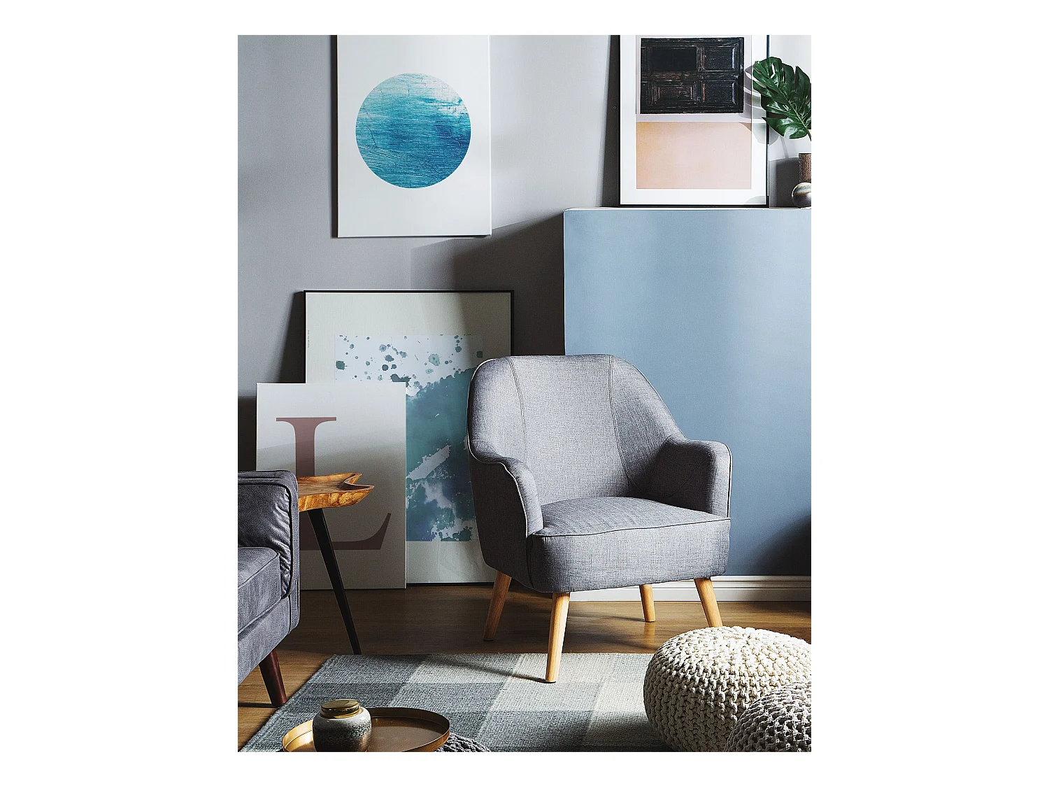 Fauteuil LOKEN Tissu Gris