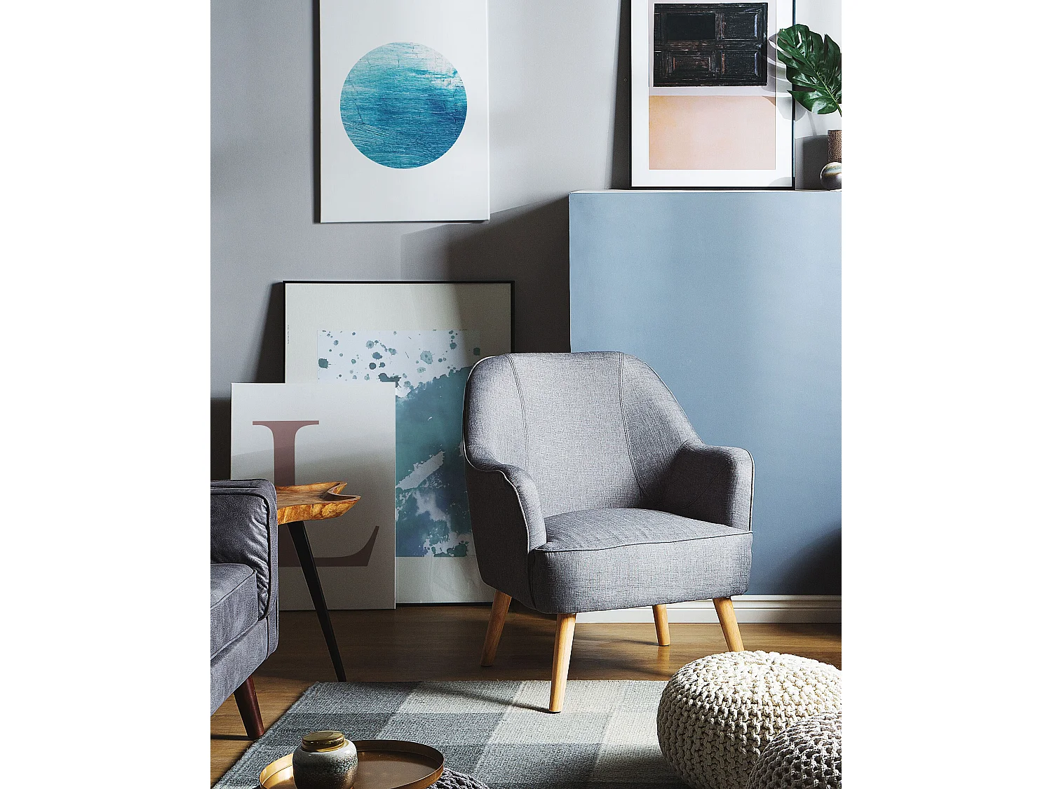 Fauteuil LOKEN Stof Grijs