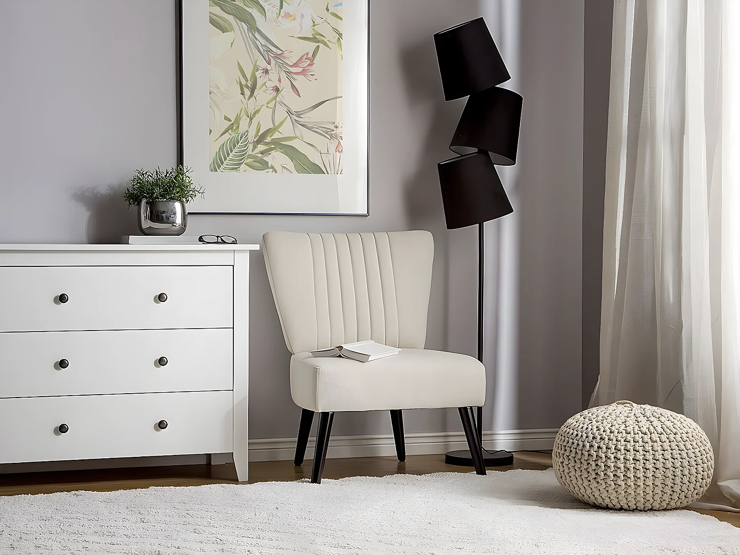 Fauteuil VAASA Stof Beige