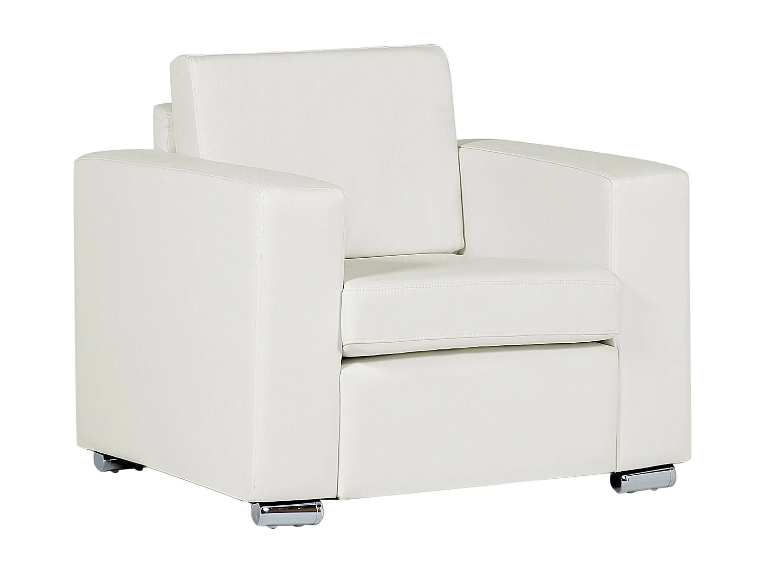 Poltrona HELSINKI Pelle naturale Bianco