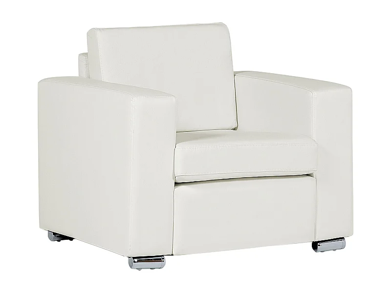 Fauteuil HELSINKI Cuir Blanc