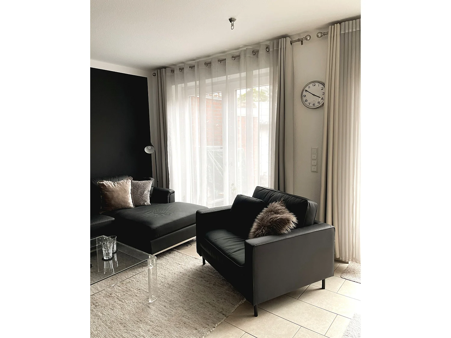 Fauteuil SAVALEN Cuir Noir