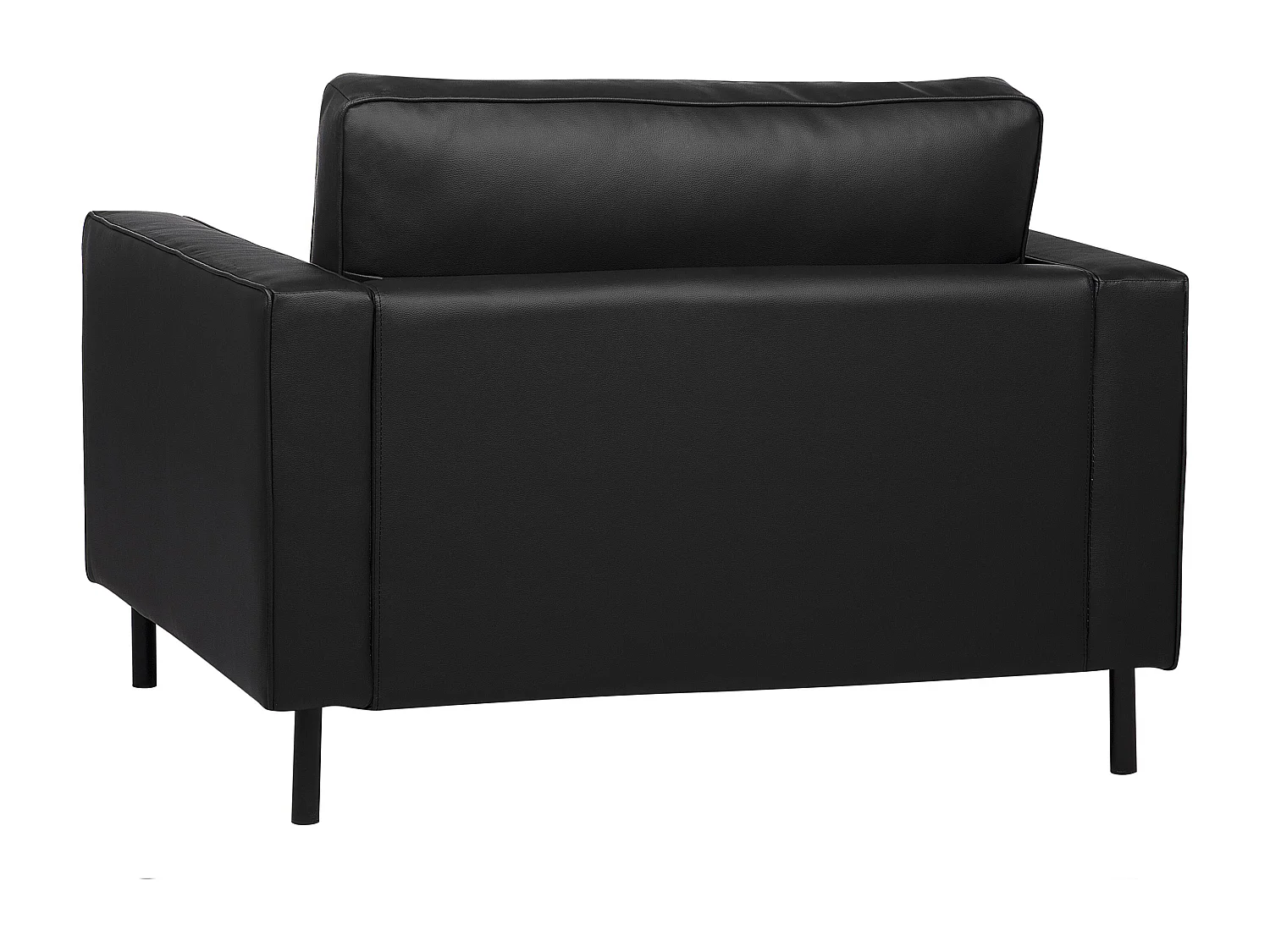 Poltrona SAVALEN Pelle naturale Nero