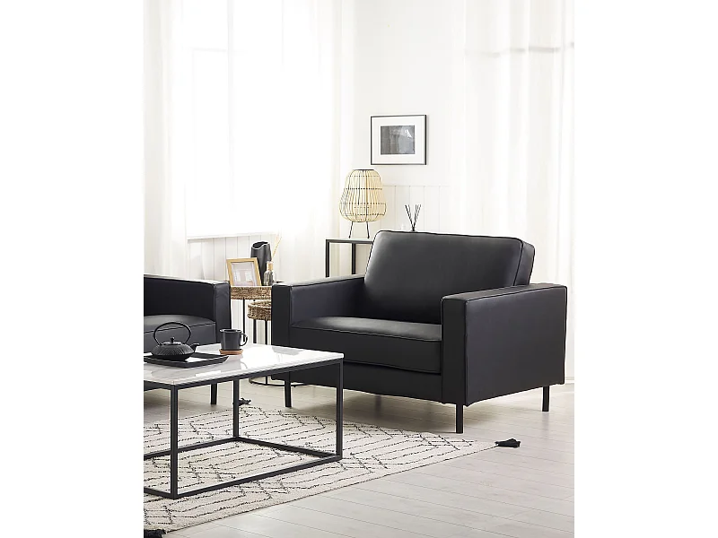 Sillón SAVALEN Piel Negro