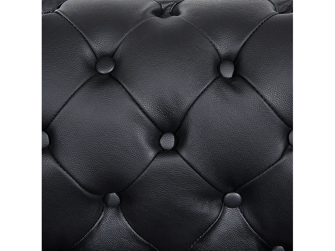Fauteuil CHESTERFIELD Cuir Noir