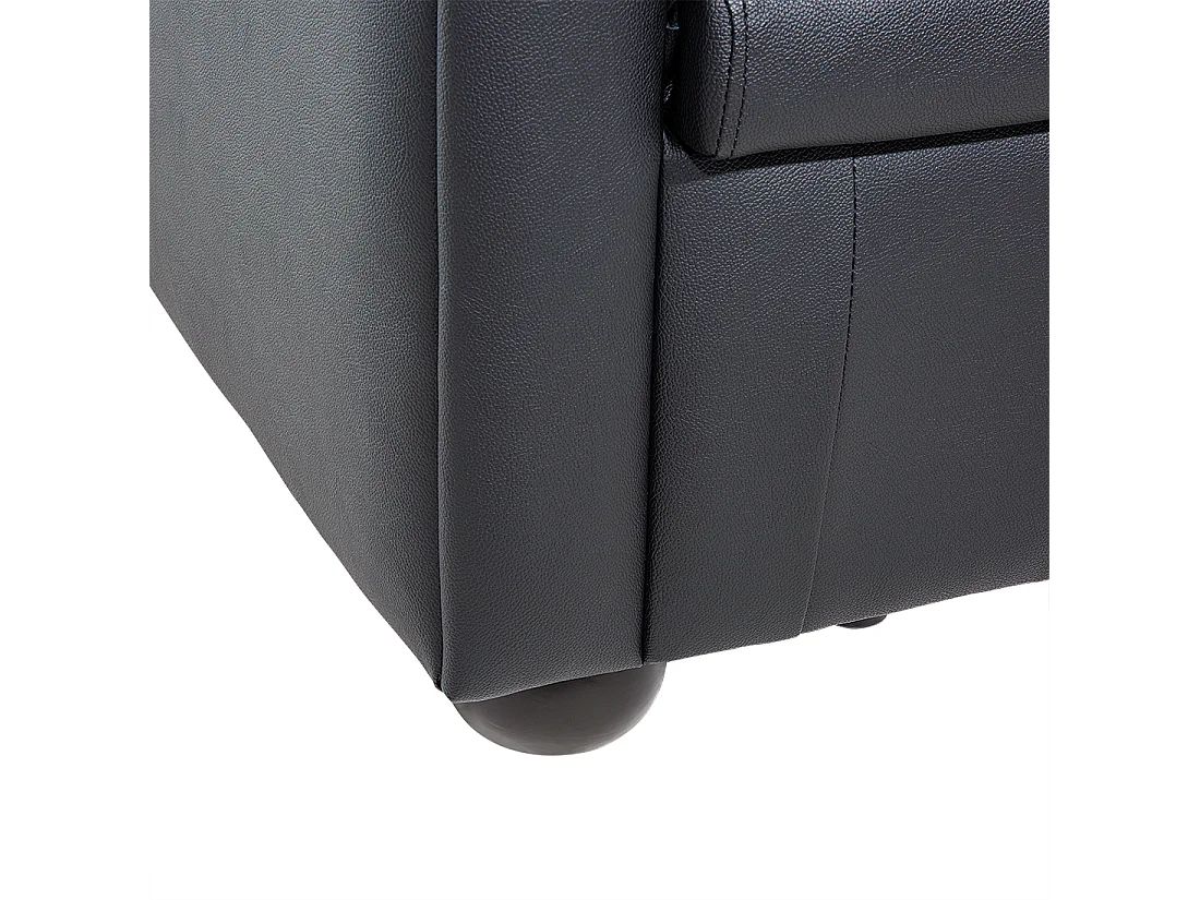 Poltrona CHESTERFIELD Pelle naturale Nero