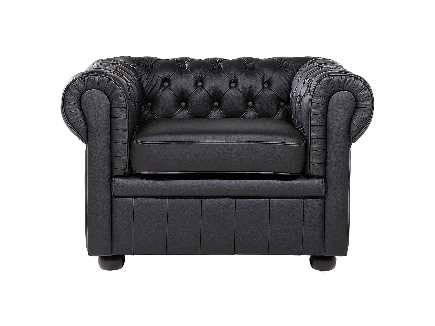 Fauteuil CHESTERFIELD Cuir Noir