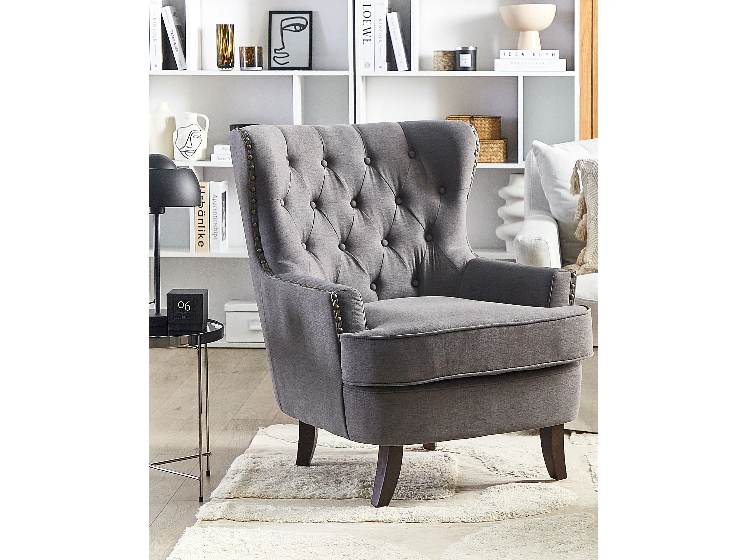 Fauteuil VIBORG II Tissu Gris foncé