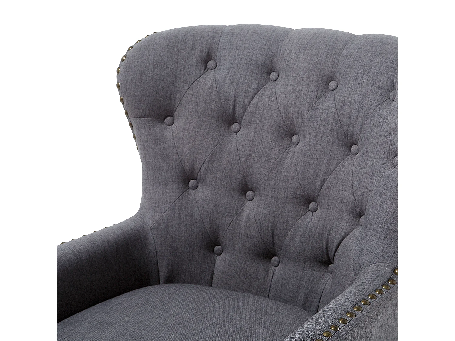 Fauteuil VIBORG II Tissu Gris foncé