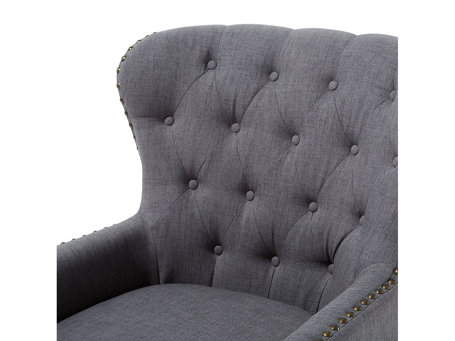 Fauteuil VIBORG II Tissu Gris foncé