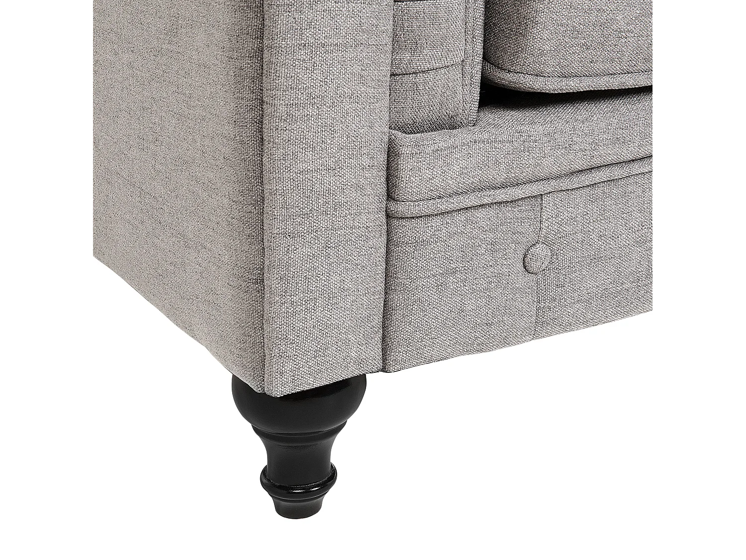 Fauteuil en tissu gris clair CHESTERFIELD