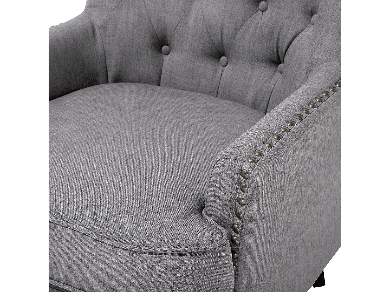 Fauteuil VIBORG II Tissu Gris clair