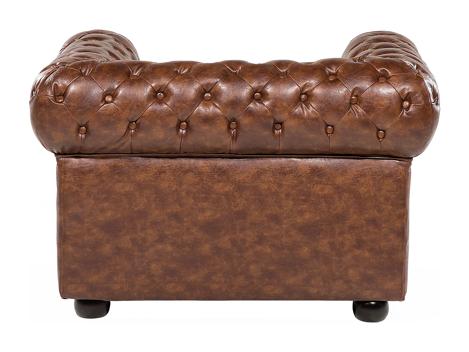 Klassisches Sessel im Chesterfield Stil braun Chesterfield