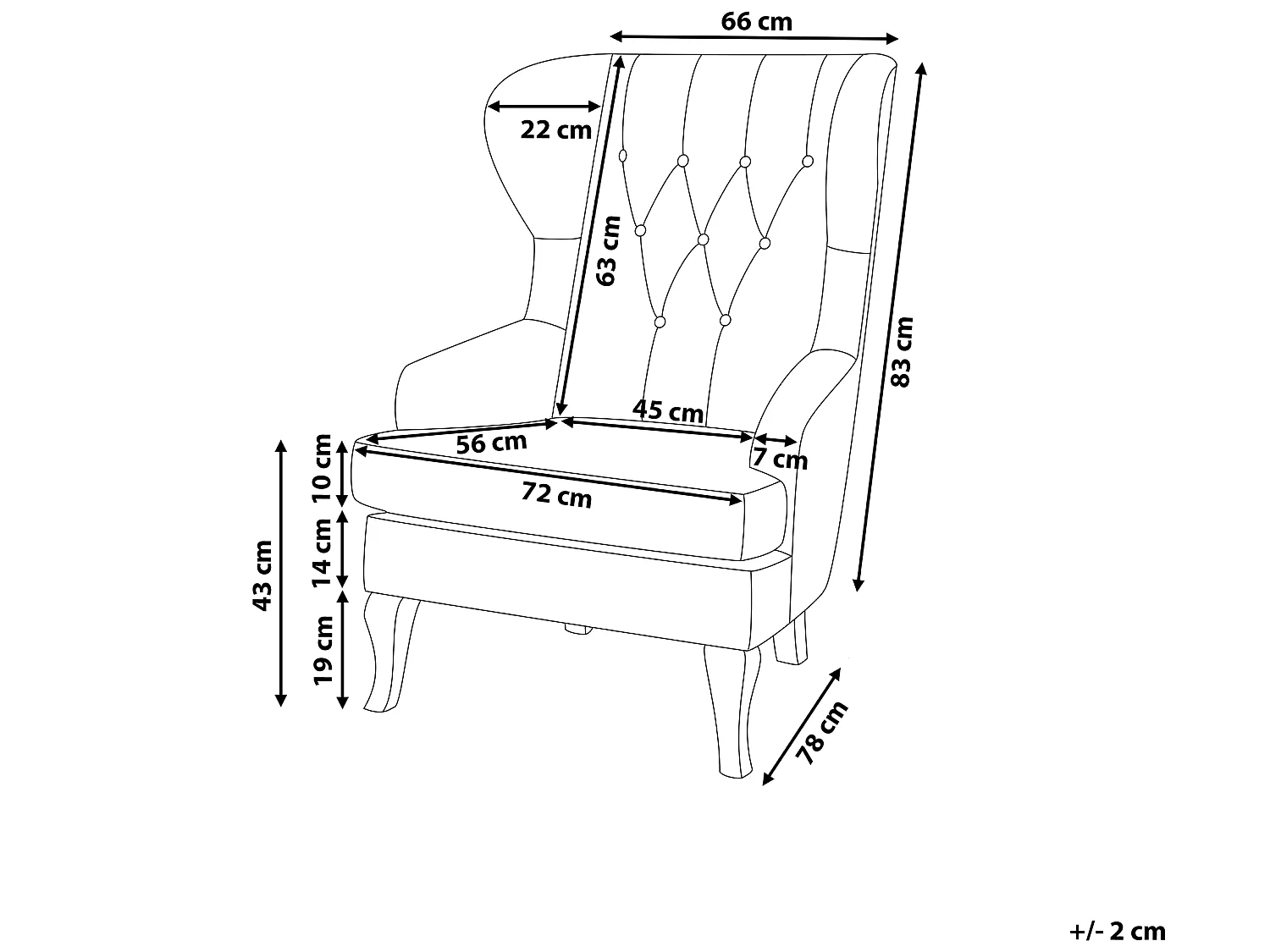 Fauteuil en cuir PU marron ALTA