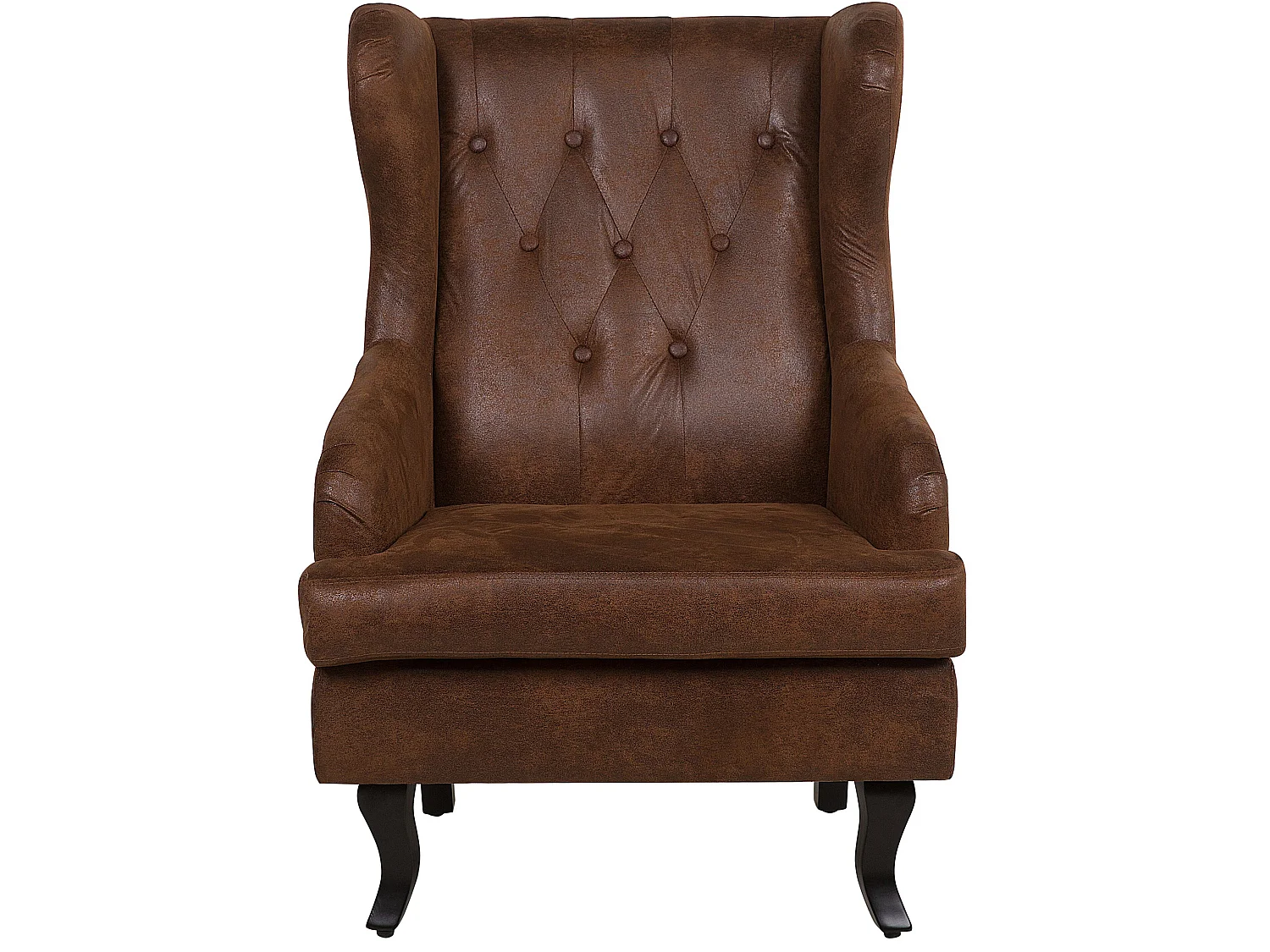 Fauteuil en cuir PU marron ALTA