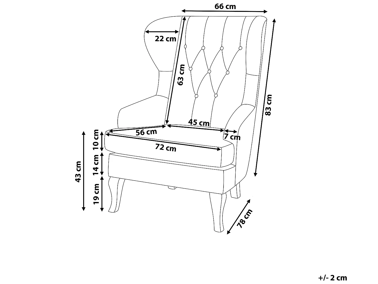 Fauteuil en cuir PU marron ALTA