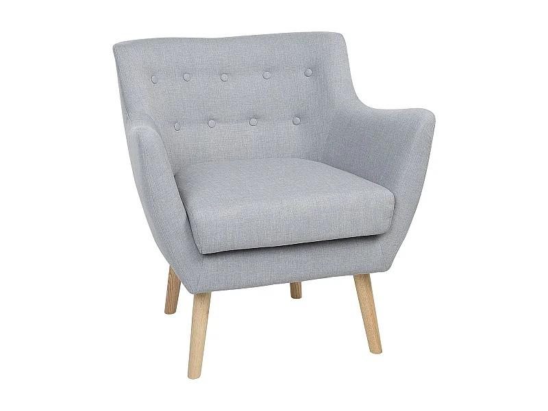 Fauteuil DRAMMEN Tissu Gris clair