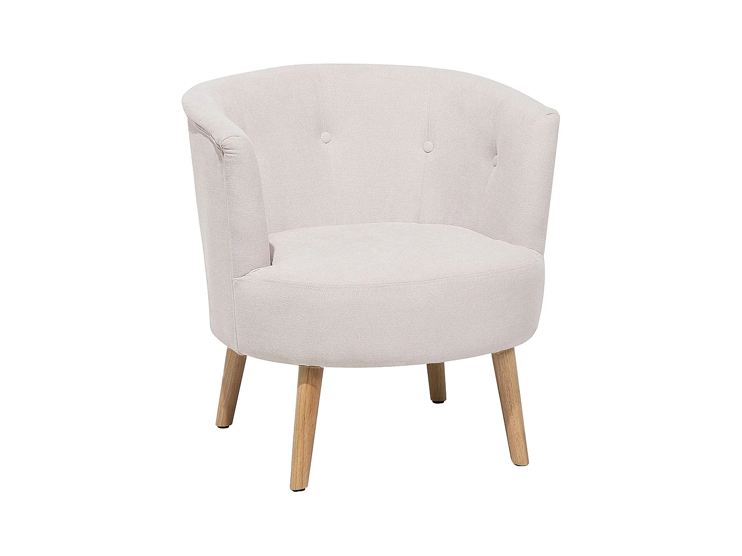 Fauteuil ODENZEN Tissu Blanc cassé