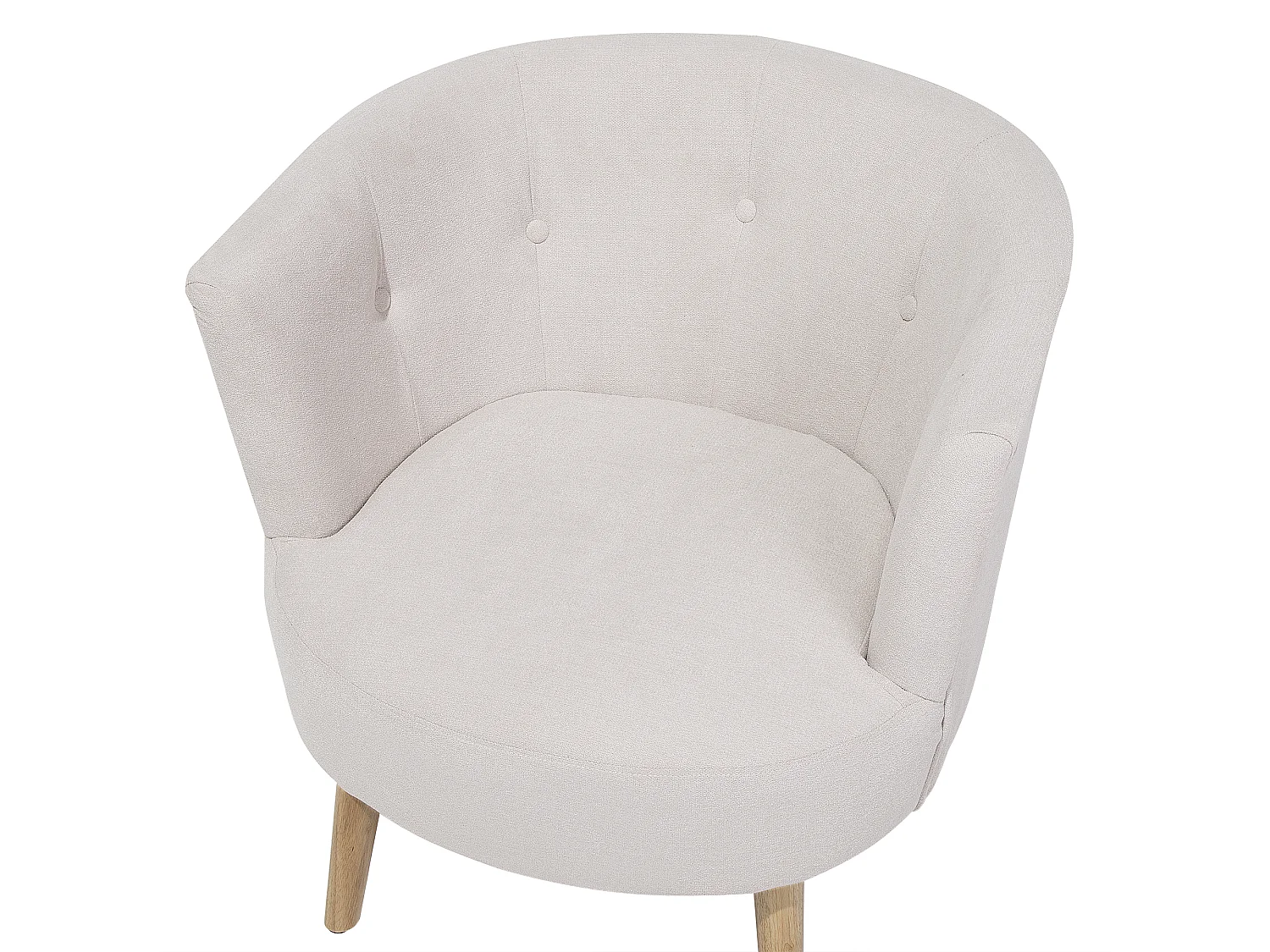 Fauteuil ODENZEN Tissu Blanc cassé