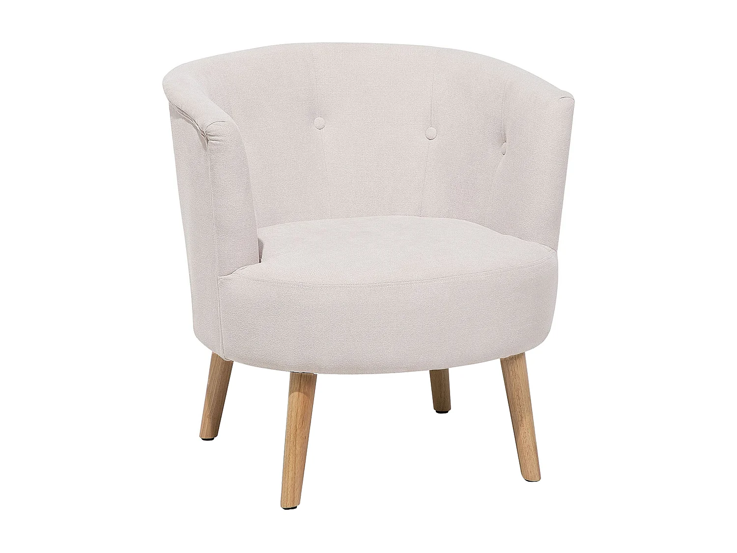 Fauteuil ODENZEN Tissu Blanc cassé