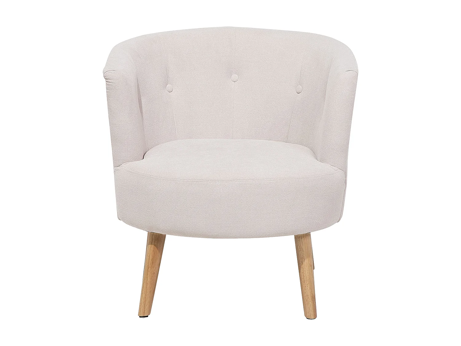 Fauteuil ODENZEN Tissu Blanc cassé