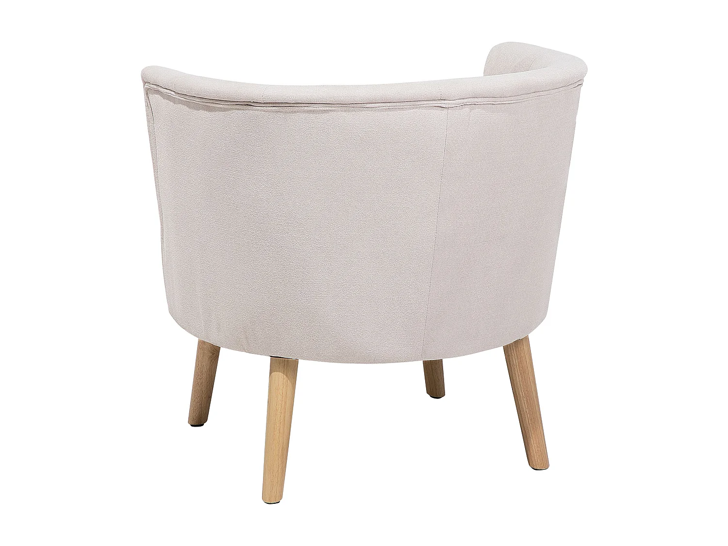 Fauteuil ODENZEN Tissu Blanc cassé