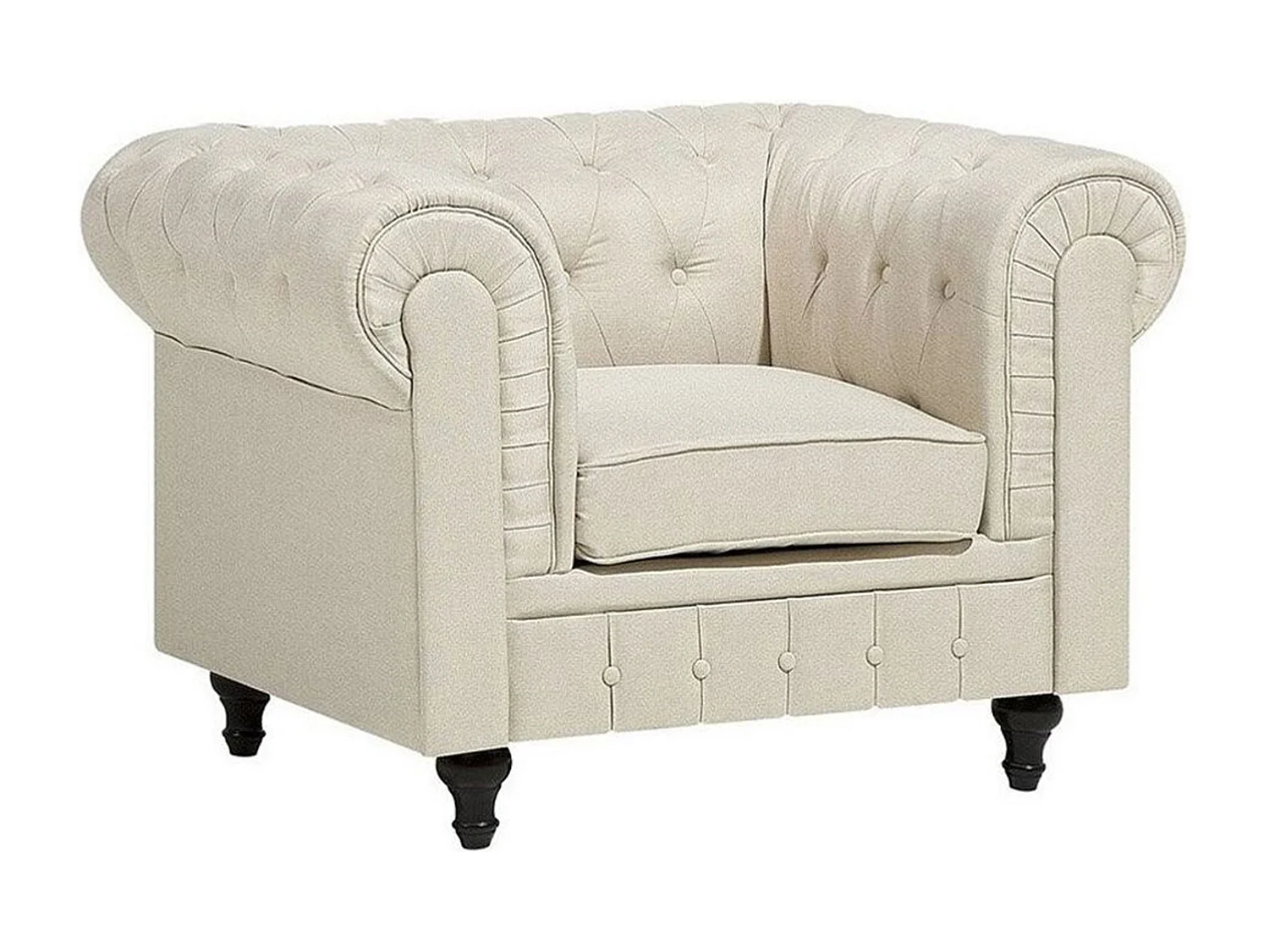 Fauteuil CHESTERFIELD Tissu Beige