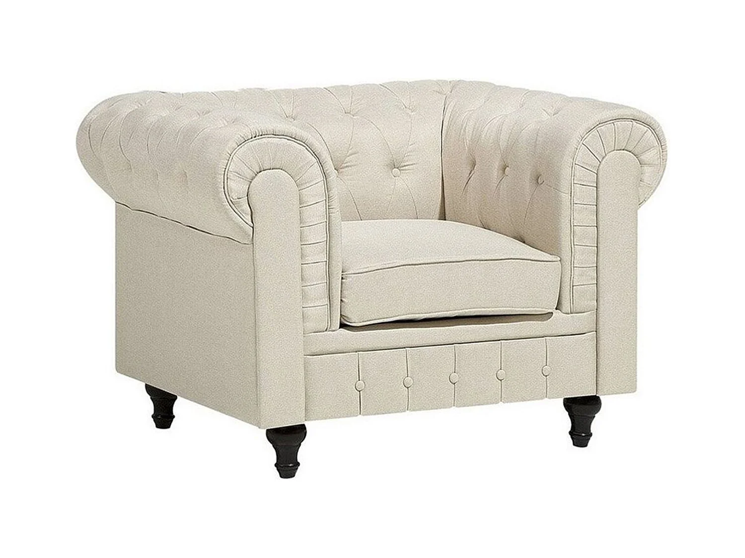Fauteuil CHESTERFIELD Tissu Beige