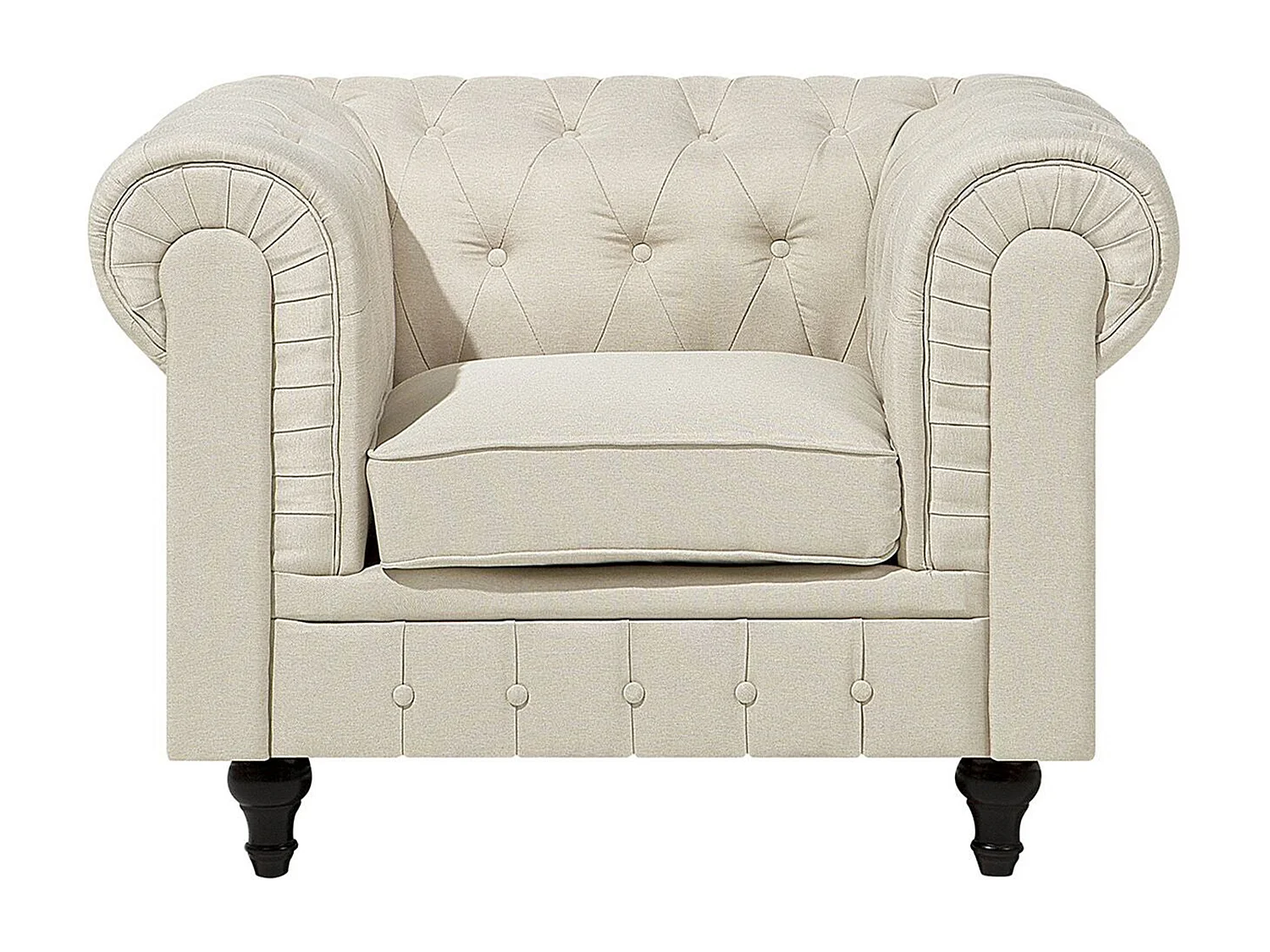 Sessel CHESTERFIELD Stoff Beige