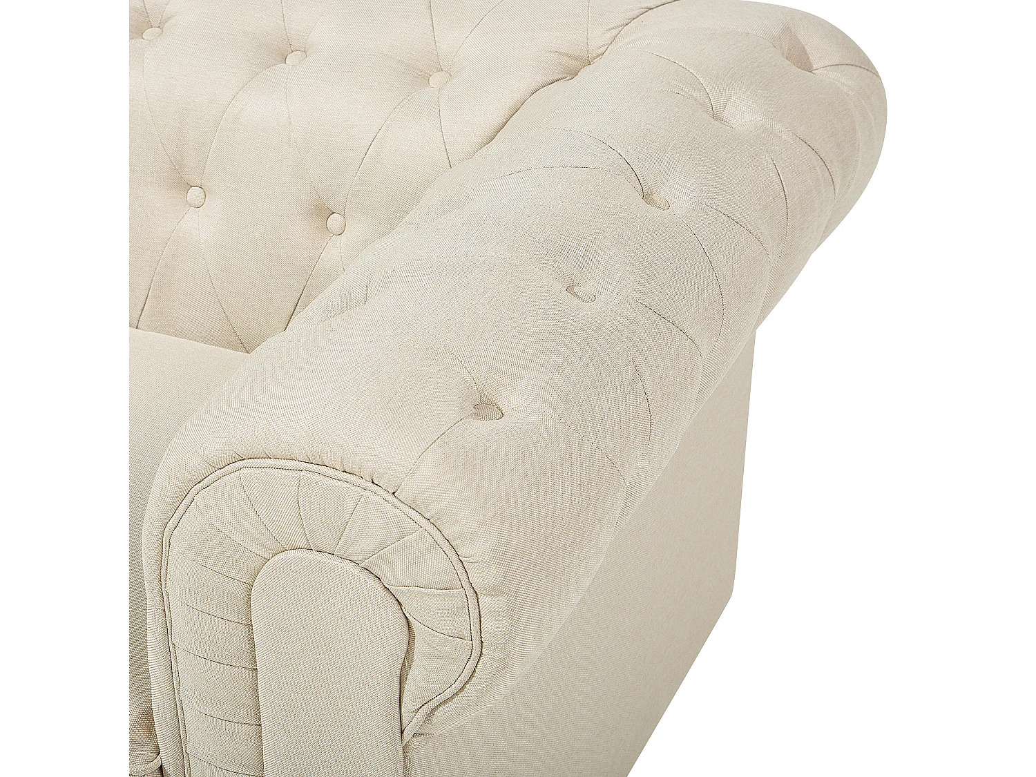 Fauteuil CHESTERFIELD Tissu Beige