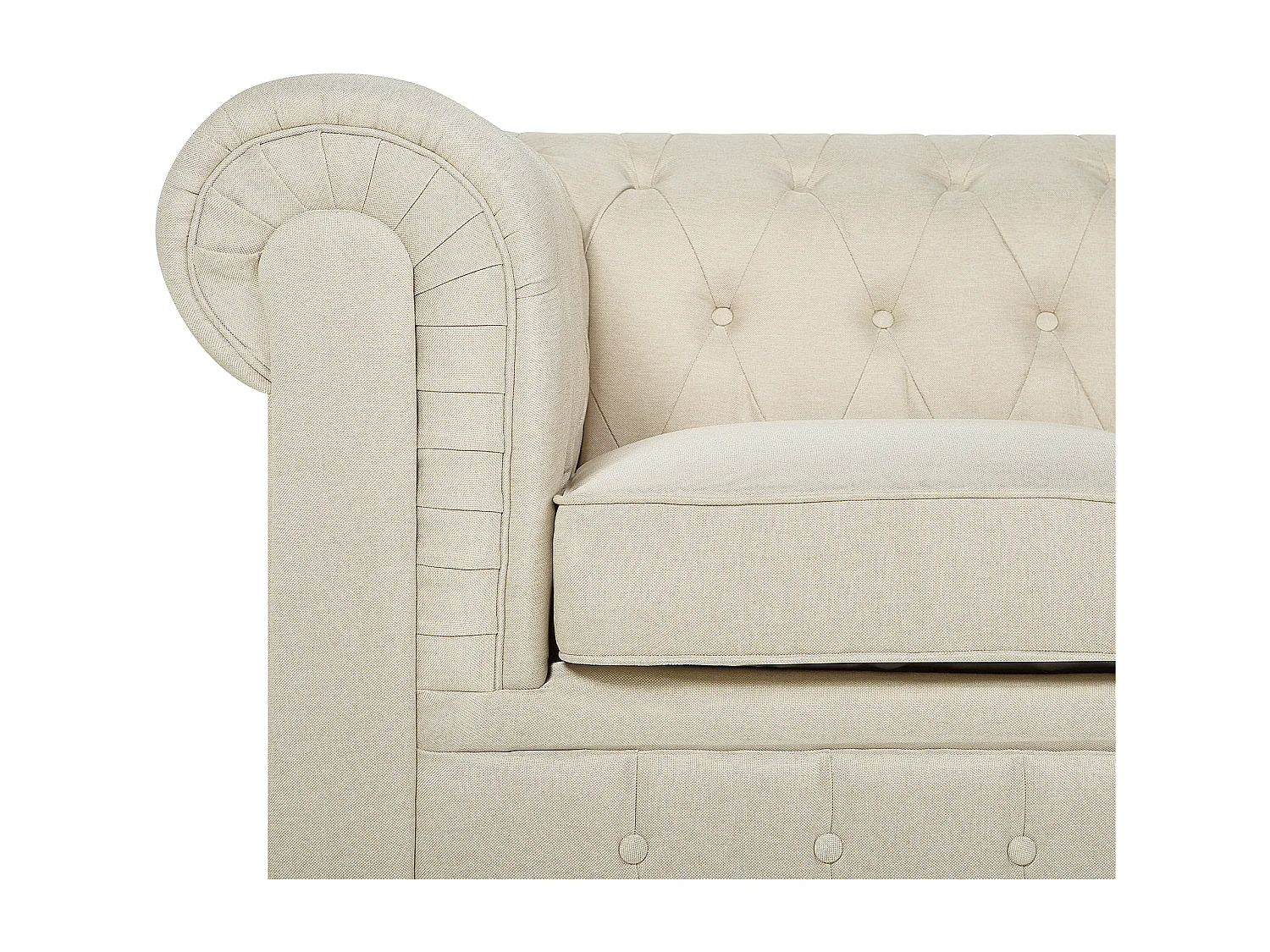 Fauteuil CHESTERFIELD Tissu Beige