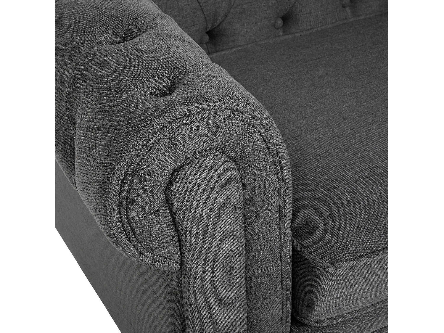 Fauteuil CHESTERFIELD Tissu Gris