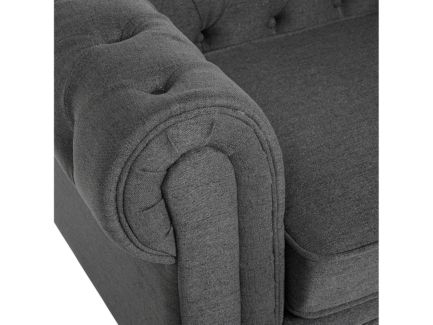 Fauteuil CHESTERFIELD Stof Grijs
