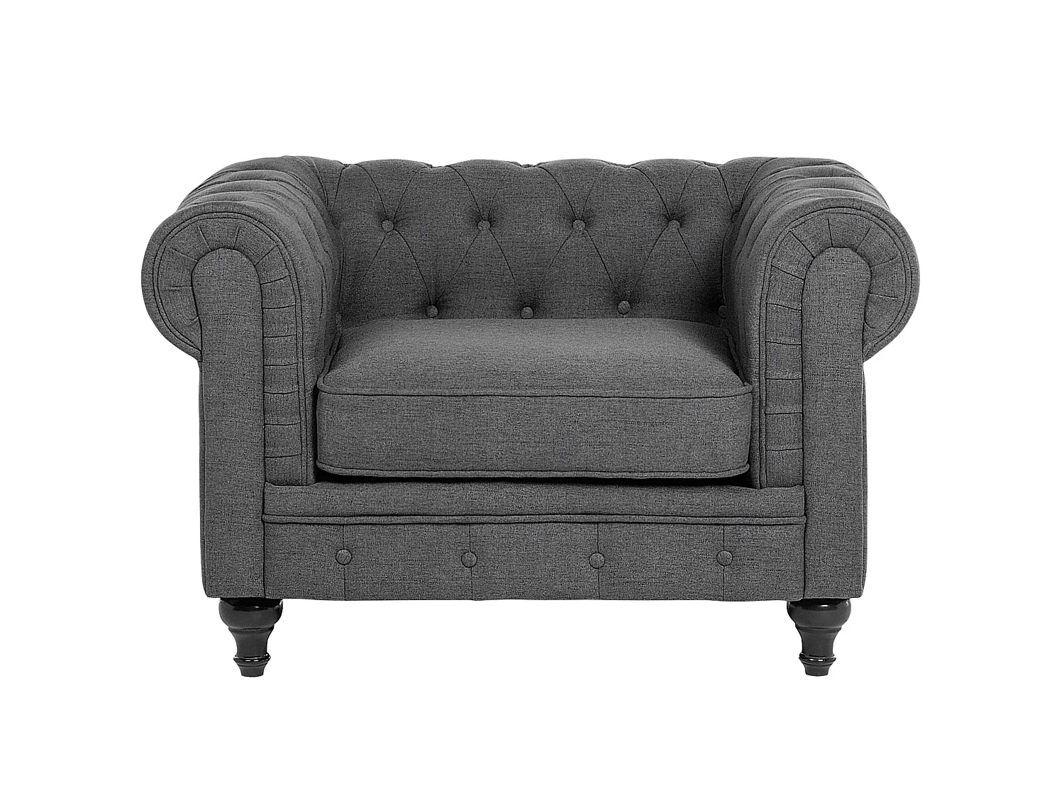 Fauteuil CHESTERFIELD Stof Grijs