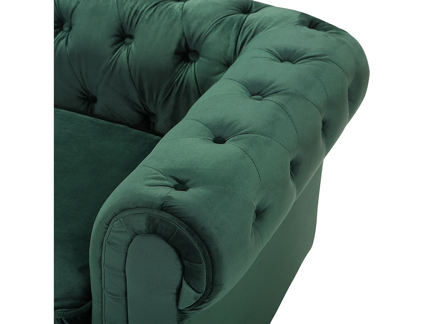 Fauteuil CHESTERFIELD Velours Vert émeraude
