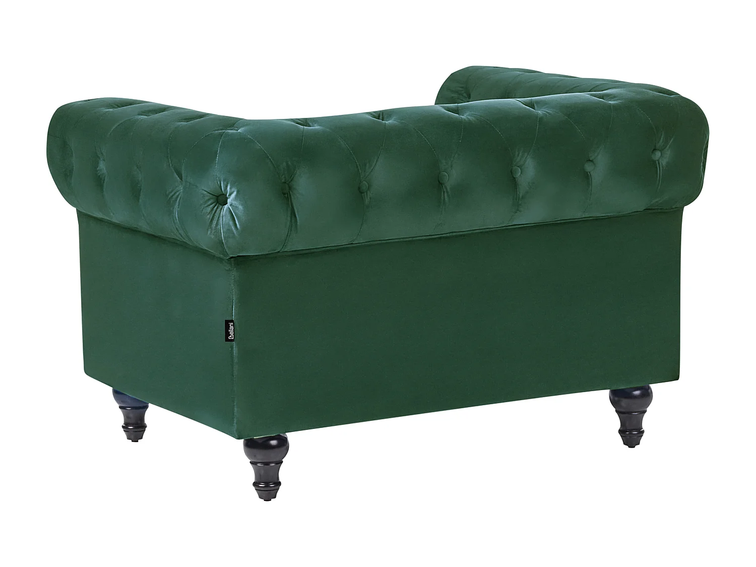 Fauteuil CHESTERFIELD Velours Vert émeraude