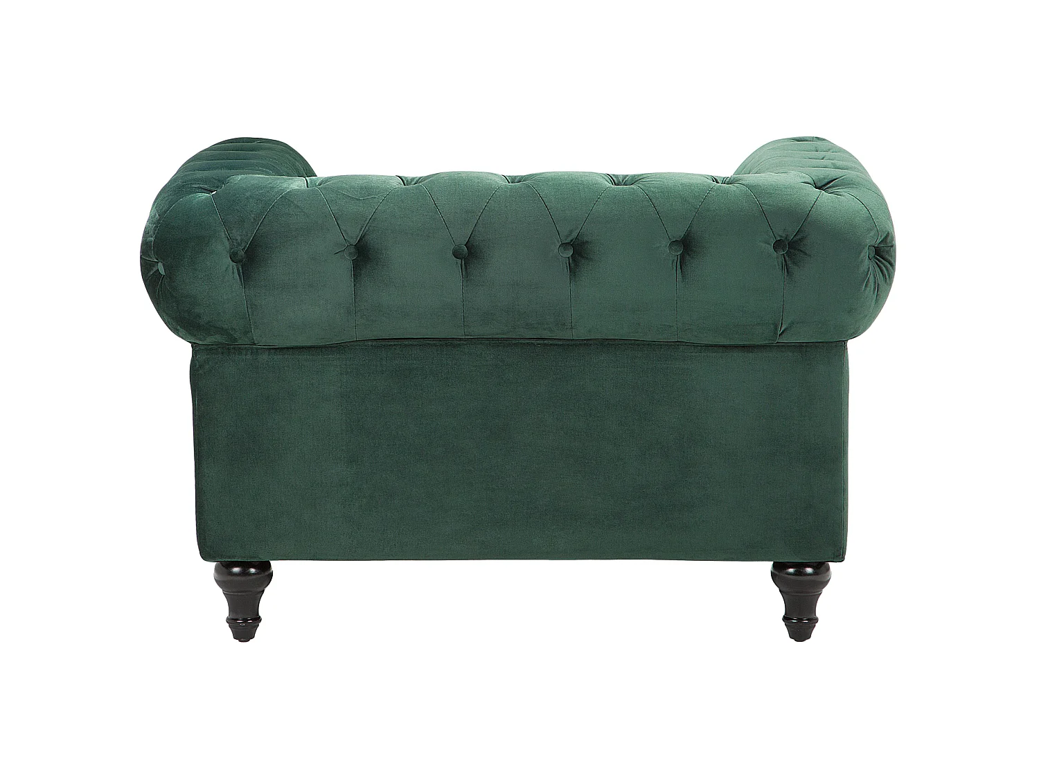 Fauteuil CHESTERFIELD Velours Vert émeraude
