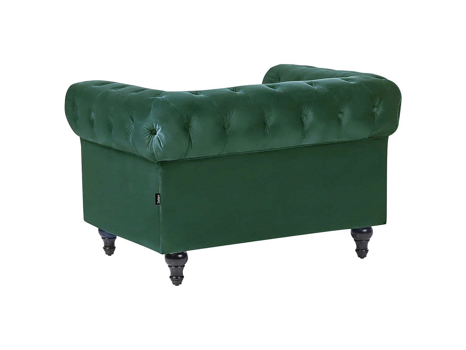 Fauteuil CHESTERFIELD Velours Vert émeraude