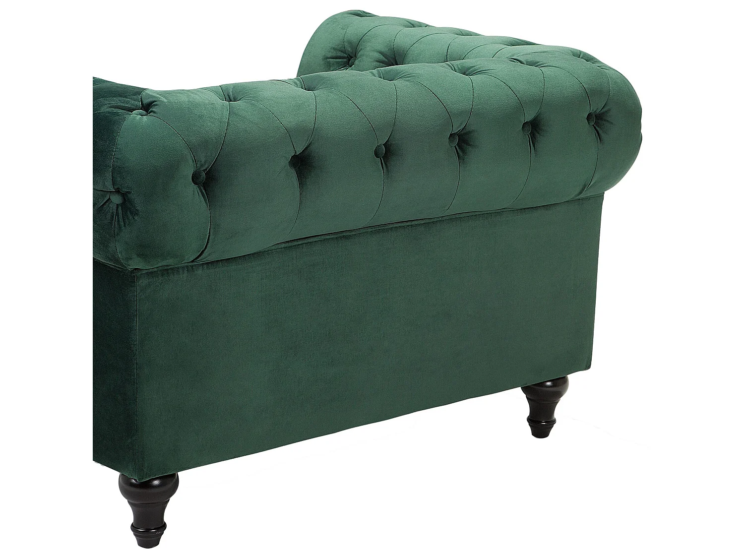 Fauteuil CHESTERFIELD Velours Vert émeraude