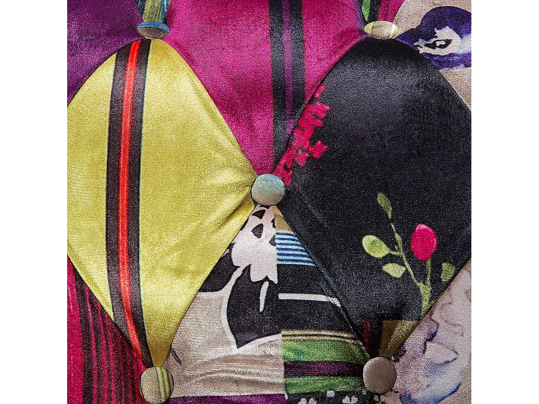 Fauteuil CHESTERFIELD Tissu Violet