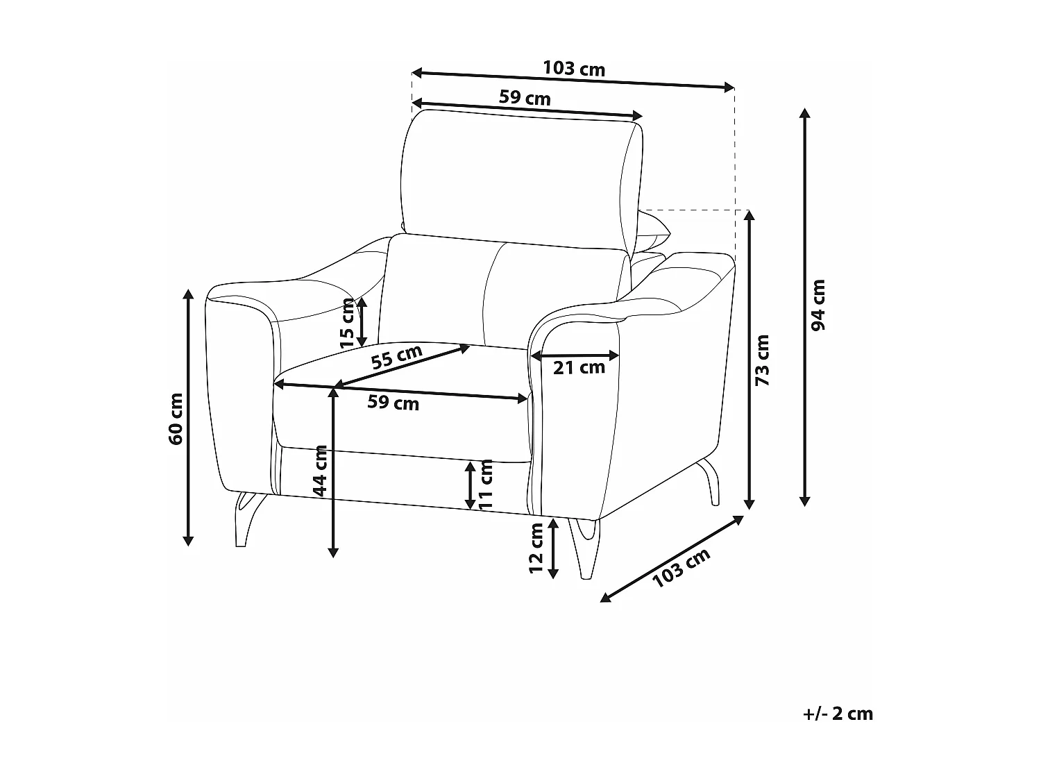 Fauteuil NARWIK Leer Bruin