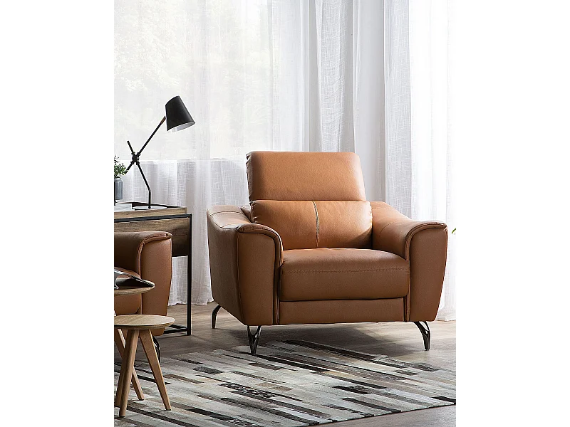 Sillón NARWIK Piel Marrón